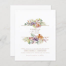 Orçamento Verão Floral Convite de casamento QR Cod