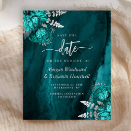 Orçamento Verde-água Floral Prata Casamento Salve