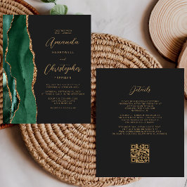 Orçamento Verde Ouro Ágata Escuro Código QR Casame