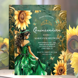 Orçamento Verde Princesa de Girassol Dourada Quinc