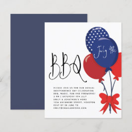 Orçamento Vermelho Branco Balões Azul Branco Azul