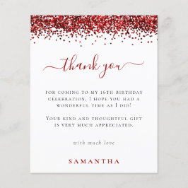 Orçamento Vermelho Brilho Foto Obrigada Sweet 16