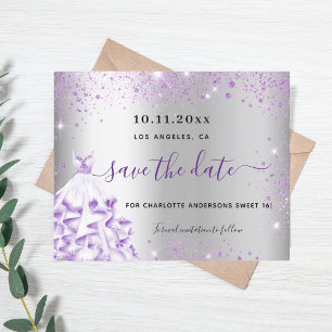 Orçamento vestido de 16 anos prata roxo doce salva