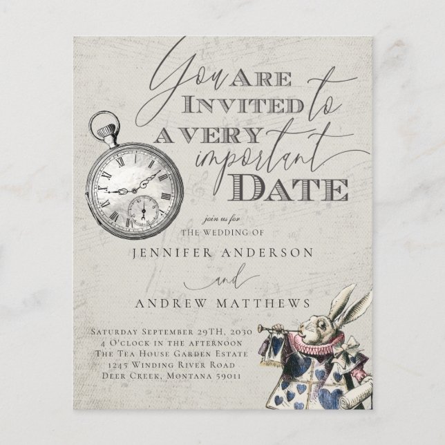 Orçamento Vintage Alice no Casamento das Maravilha (Frente)