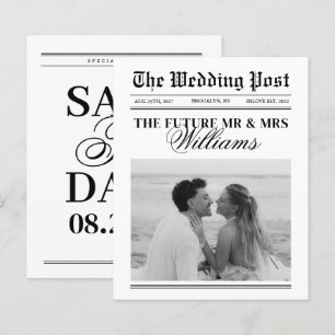 Orçamento Vintage Jornal Casamento Save The Date