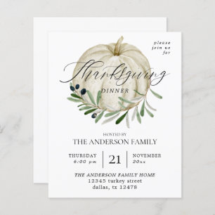 Orçamento White Pumpkin Ação de Graças