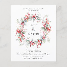 Orçamento Winter Foliage Berries Wreath Wedding