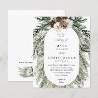 Orçamento Winter White Floral & Pine 2 Casamento