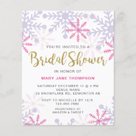 Orçamento Winter Wonderland Chá de panela Dourado 