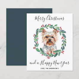 Orçamento Yorkshire Terrier Dog Merry Christmas Ca