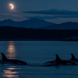 Orcas à noite - Quebra-cabeça do Assassino à Balei