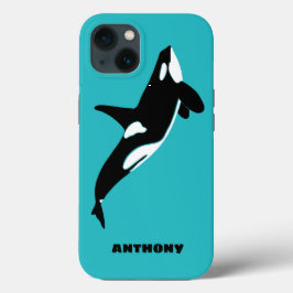 Orcas Killer Whales Teal Blue Personalizado
