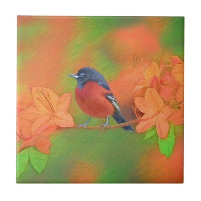 Orchard Oriole Songbird Pintura Original (Frente)