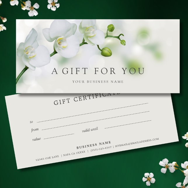 Orchid Floral Business Gift Certificate (Floral Business Gift Certificate)