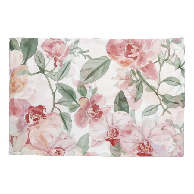 Orchid Meadow Watercolor Floral Blushing Botanical (Verso)