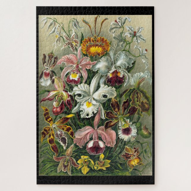 "Orchidae" por Ernst Haeckel Jigsaw Quebra-cabeça (Vertical)