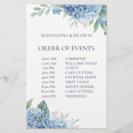 ordem de casamento dos eventos