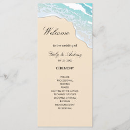 Ordem de Linha de Casamento Tropical na Praia Cost