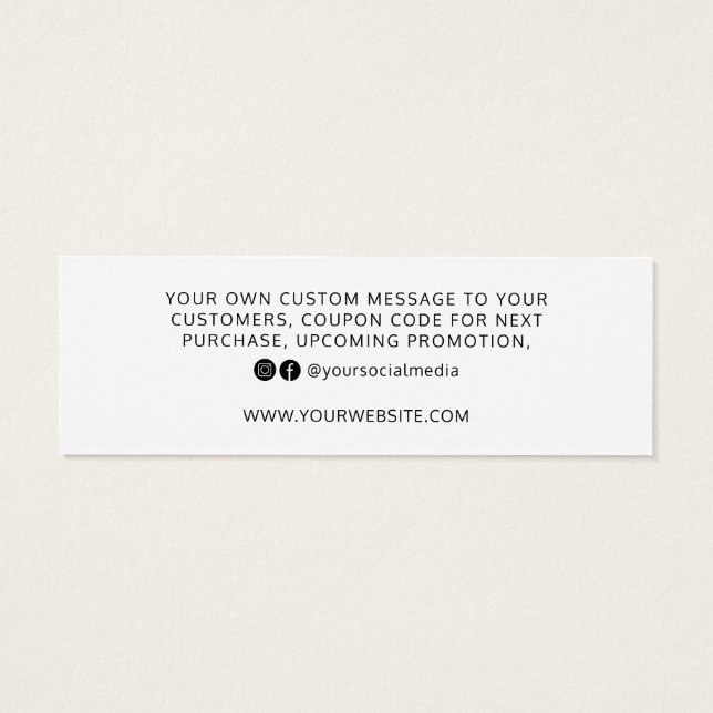 Ordem de Script Elegante Moderna Obrigado Encomend (Verso)