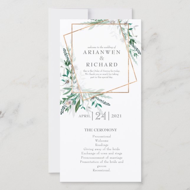 Ordem de serviço, programa, Geométrico nº 2 (Frente)