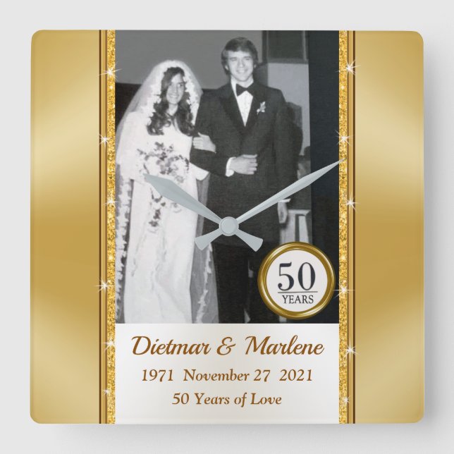 Ordem especial relógio de 50 anos com foto (Frente)