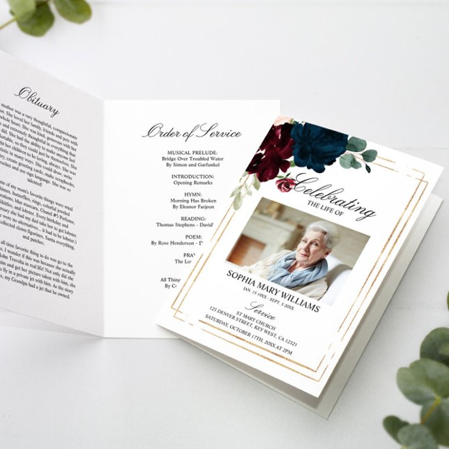 Ordem Funeral de Serviço e Programa Memorial Flora (Criador carregado)