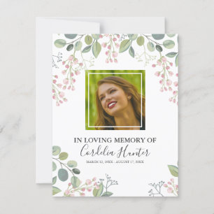 Ordem Funeral de Serviço   Flor Rosa Elegante