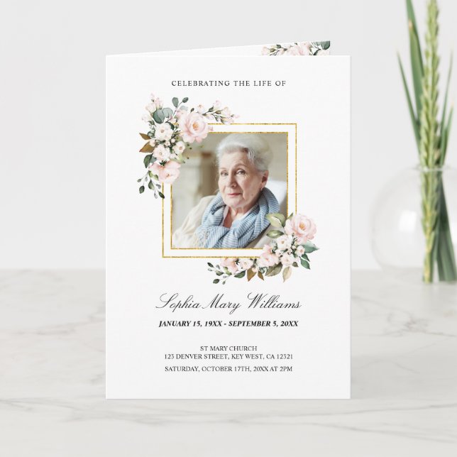 Ordem Funeral de Serviço | Programa Floral Memoria (Frente)