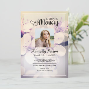 Ordem Funeral Flor de Serviço Convite