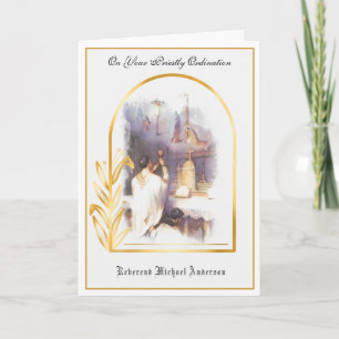 Ordenação de Padre Católico Religioso Jesus Cartão