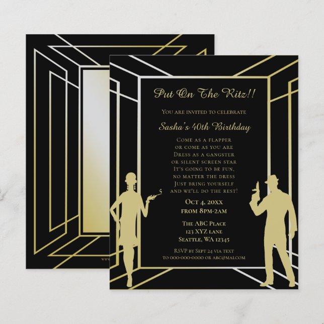 Ordenamento do Orçamento 20 Meninas Flapper Art Co (Frente/Verso)