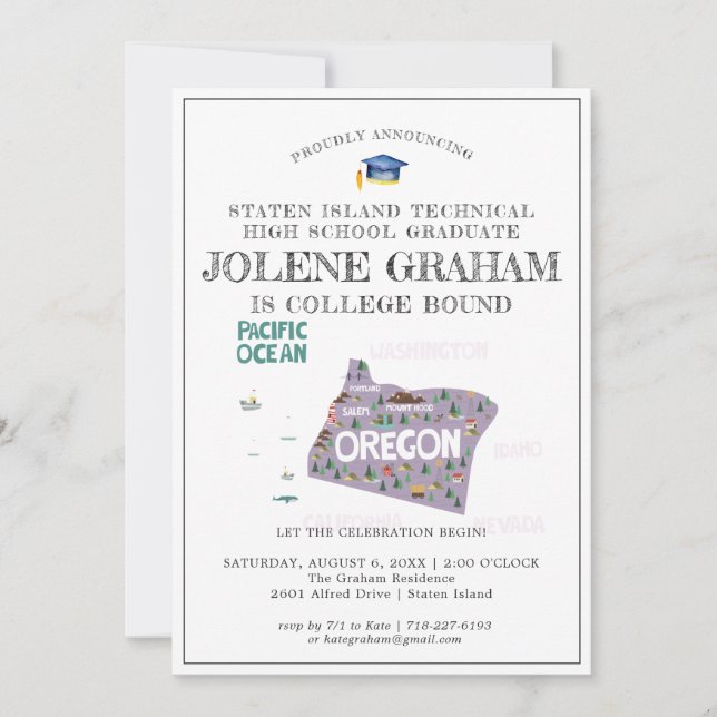 Oregon | Festa de Formatura para Universitário (Frente)