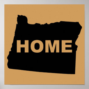 Oregon Sinal de Poster de Casa Longe do Estado