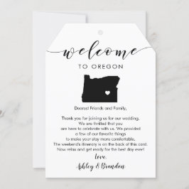 Oregon Wedding Tag, Carta, Itinerário