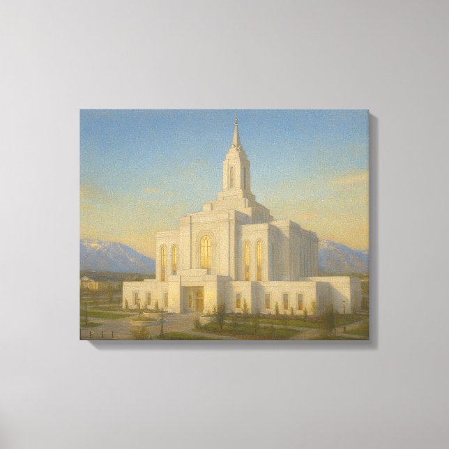 Orem Utah Temple Painting™ LDS Wall Art Canvas (Frente)