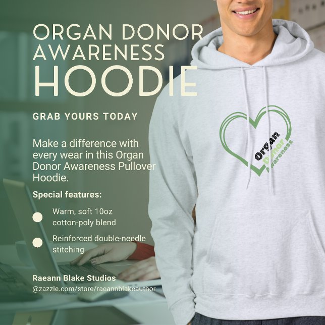 Organ Donor Awareness Pullover Hoodie (Criador carregado)