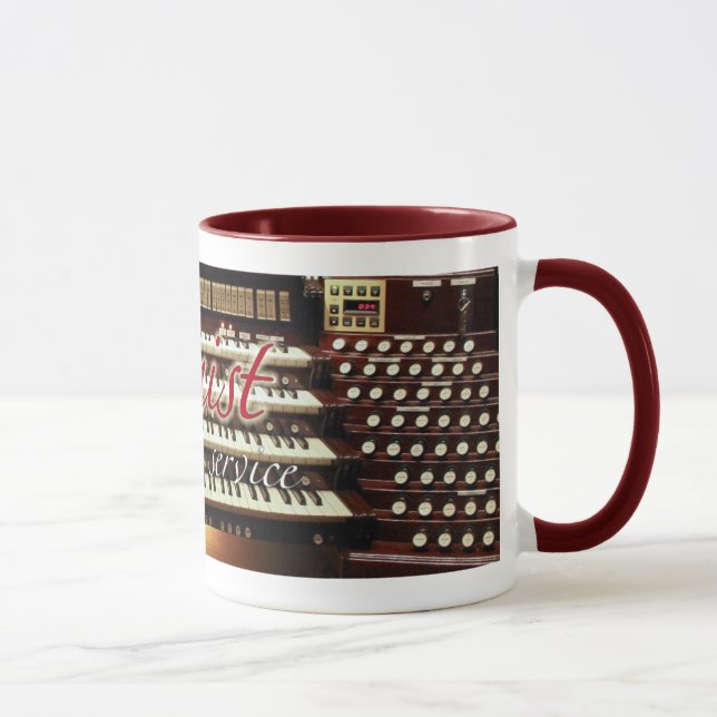 Organista em sua caneca do serviço - vermelho (Direita)
