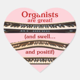 Organistas são ótimos adesivos de coração para o D