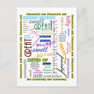 Organistas são tudo cartão postal