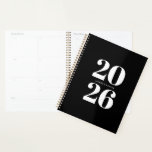 Organizador Branco Preto do Planejador Empresarial<br><div class="desc">Planeador moderno de tipografia preto e branco com layouts semanais e mensais. Excelente para equipes corporativas,  ofertas de clientes,  kits onboard ou swag de conferência em massa.</div>