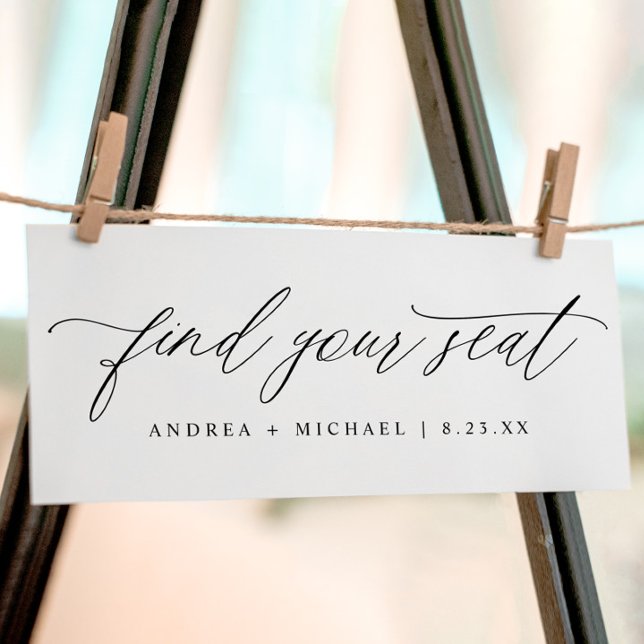 Organograma De Casamento Encontre Seu Cartão De As (Elegant wedding find your seat top card for seating chart)