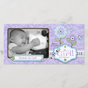 Organza Flowers Cartão com fotos Lav