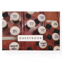 Orgão pára o livro de convidados