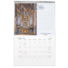 Órgãos da Pipe no seu lugar Calendário