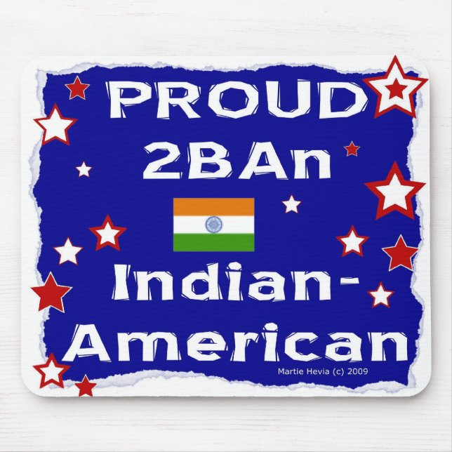 Orgulho 2B Um Indiano-Americano - Mousepad (Frente)