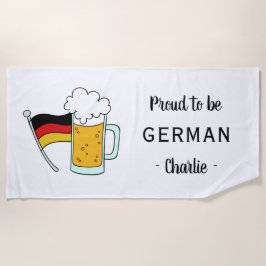 Orgulho alemão / toalha de praia personalizada Oct
