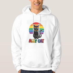 Orgulho Arco-íris do Gato Aliado Camisa de Gato Vi