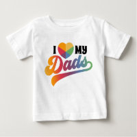 Orgulho Arco-Íris LGBTQ Eu Amo Minha Camiseta Pai