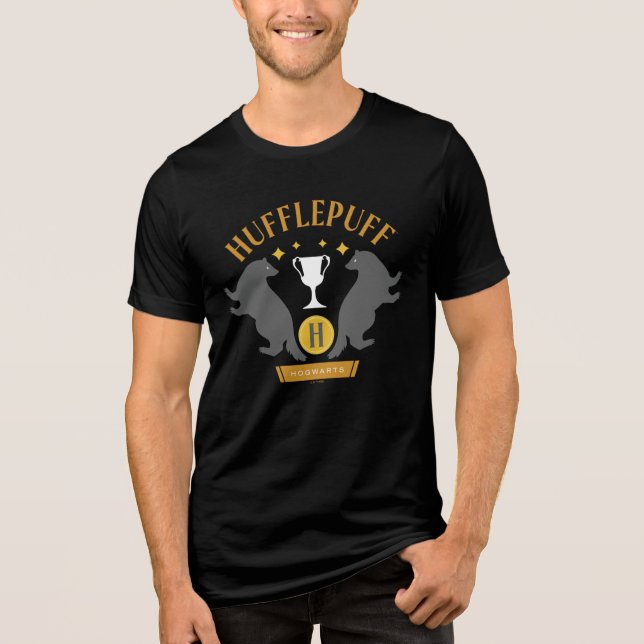 Orgulho da Casa HUFFLEPUFF™ com Gráfico de Texugo  (Frente)