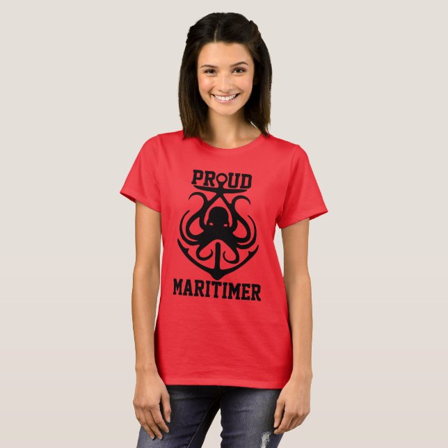 Orgulho de camiseta Maritimer polvo Rodopagem de f (Frente Completa)